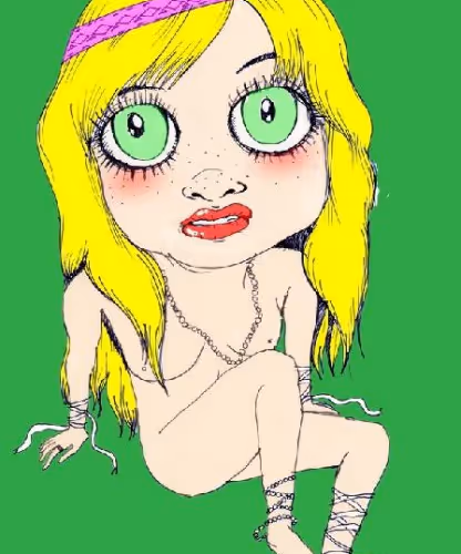 big eyes girls poses - old