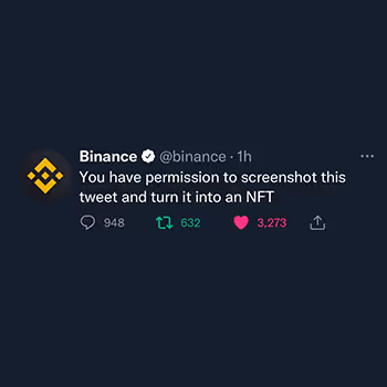 Binance NFT Tweet