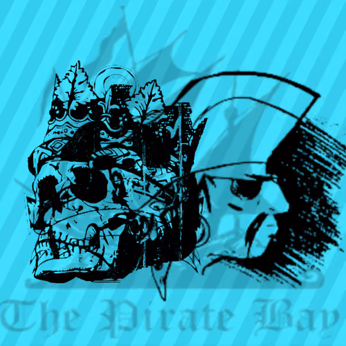 Black pirate skull