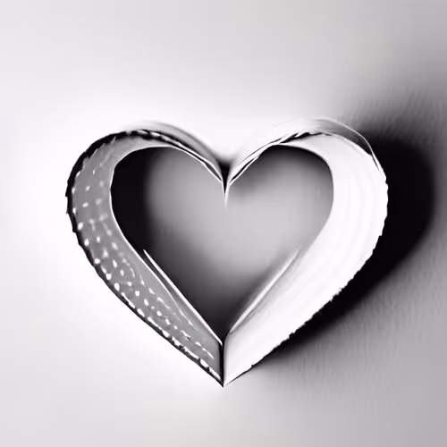 Black & white hearts
