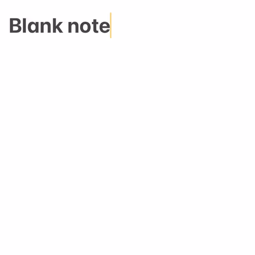Blank Note