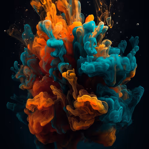 Blue and Orange Clouds