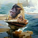 Blurred Bored Ape boat