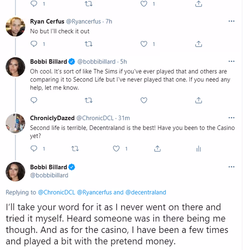 Bobbi Billards Joins Decentraland