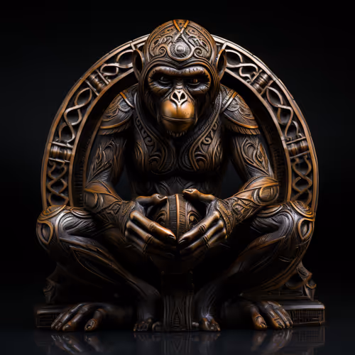 Bored Monkey Sculpture