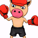 Boxing Pigs - old