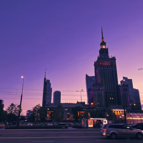 Bright colors of Warsaw - old