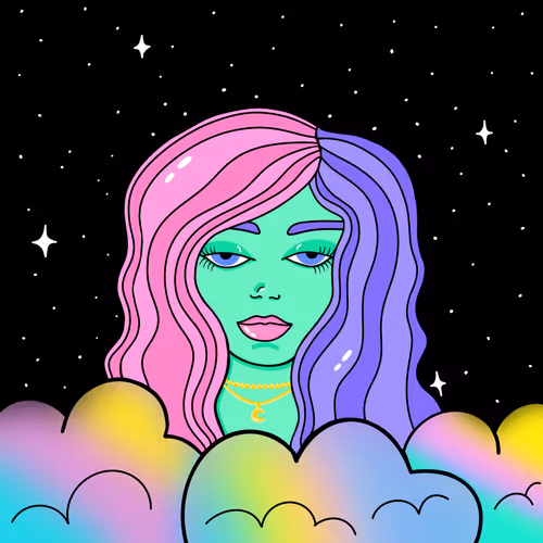 bubblegum galaxy girl - old
