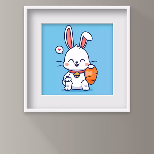 Cute Bunny and carrot