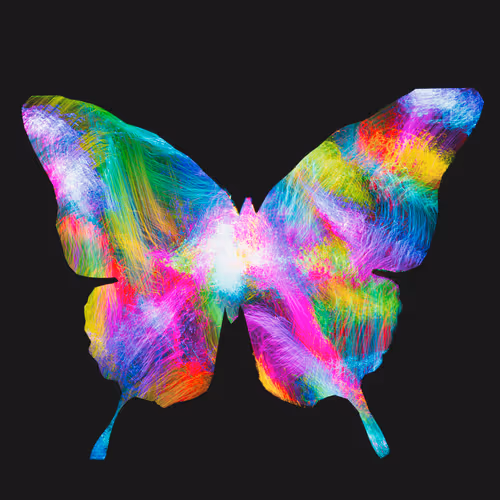 Butterflies lightpainting - old