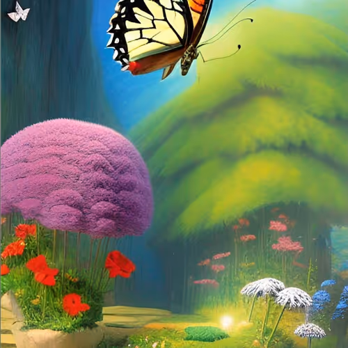 butterfly in the sky