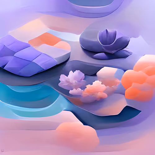 calming colors and shapes for relaxing mood