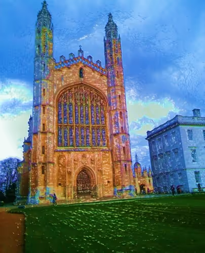 Cambridge university beautiful scenery, England, UK