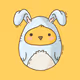 Cartoon easter bunny