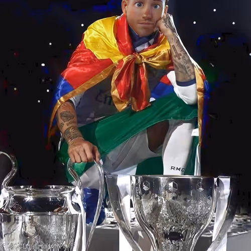 Cartoon football player - old