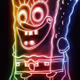 Cartoon Characters in Neon
