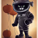 Cat astronaut Helloweeen Edition