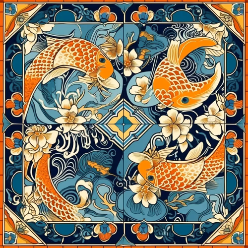 Ceramic Tile Folk Art