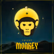 Cheeky Monkey Black Background