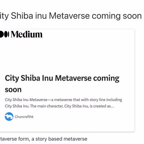 City Shiba Inu Metaverse