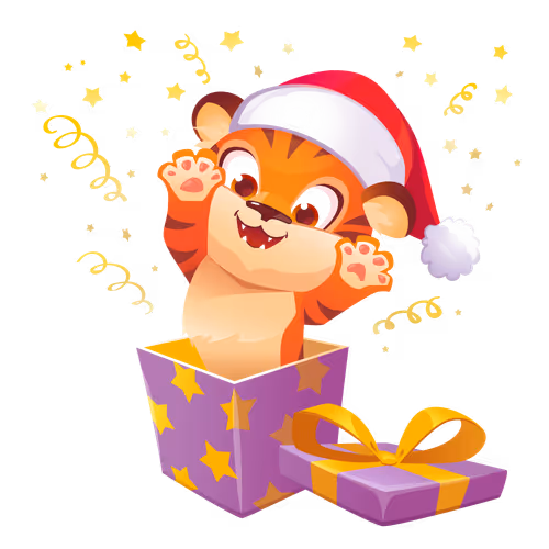 Collection of cute tiger