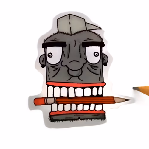 collection of stickers from a young artist Flex - old