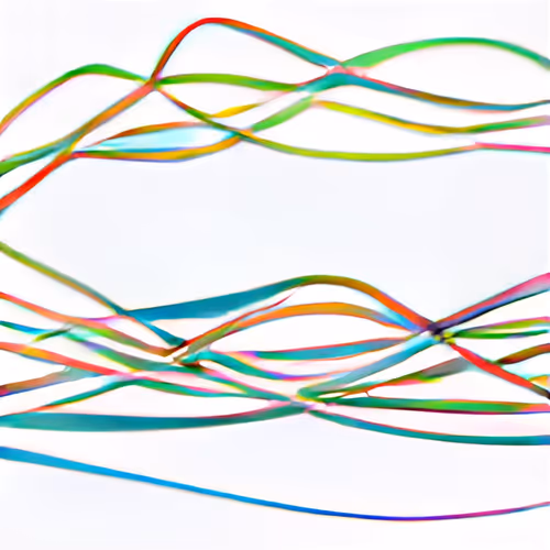 Colorful crawling lines