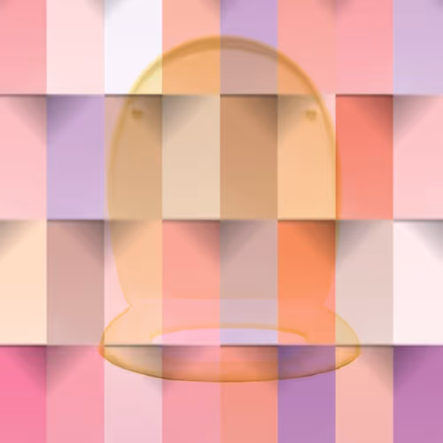 Colorful toilet bowl