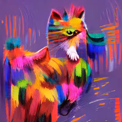 Colourful Cryptic Cat