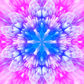 Colourful kaleidoscope. Fractal, Generative Art.