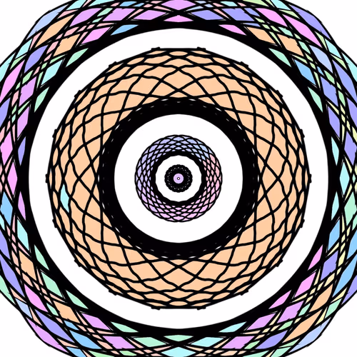 Colourful Donat Drawing