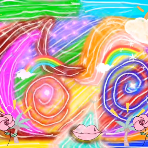 Confused Neon Rainbow