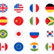Round country flags