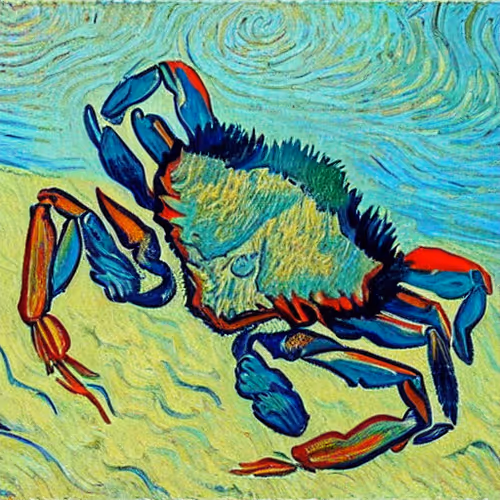 Crabs painted by certain artists