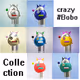 Crazy #Bobo Classic Collection of 7 items #Art - old