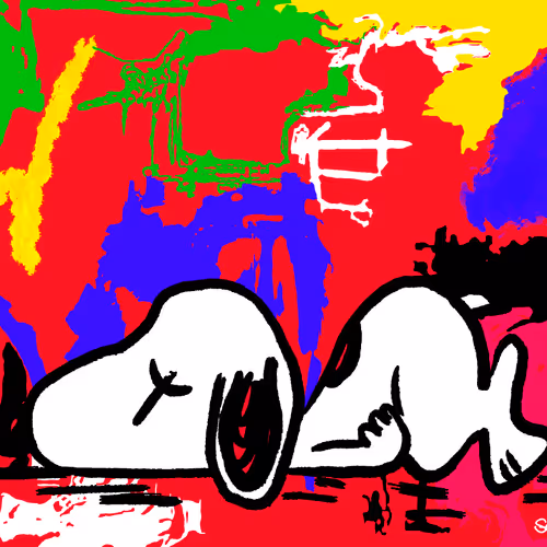Crazy Snoopy Artwork - old