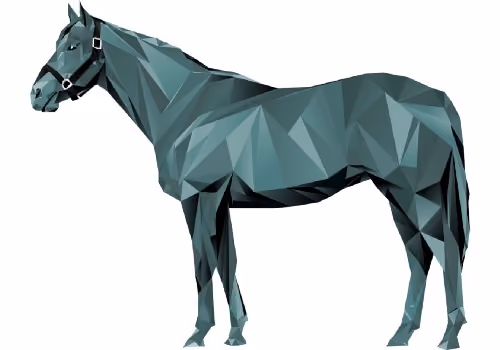 Creative Blue Horse