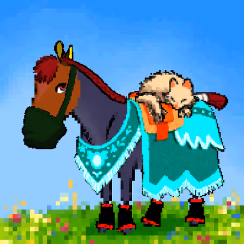 crypto horse pixel art