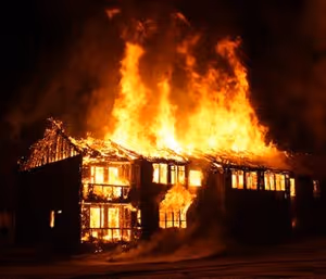 Crypto house on fire - old