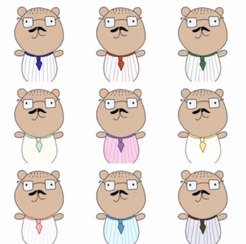 Crypto NFT Bear Working Guy