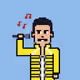 cryptoCommonerz Icons - Freddie in Yellow Jacket Singing