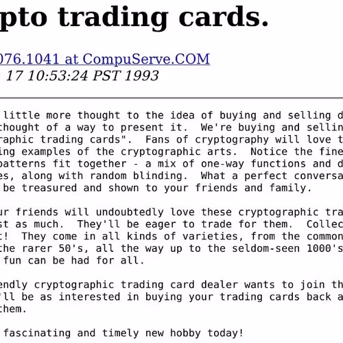 cryptographic trading cards