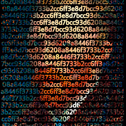 Cryptography Art Encrypted