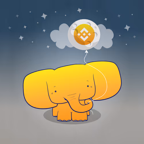 Cryptophants  - Elephants with moon balloons - old