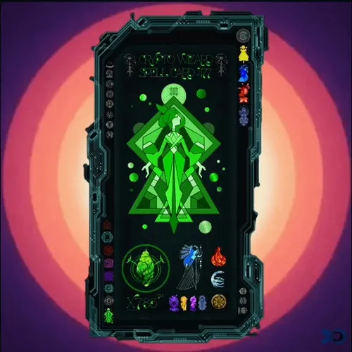 x786 Crypto Wizard Spell Card