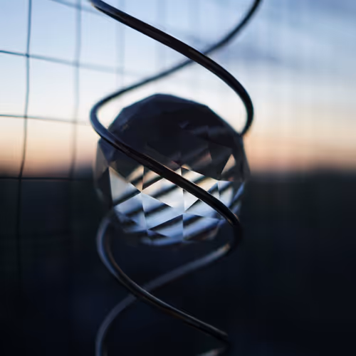 Crystal on sunset gleam