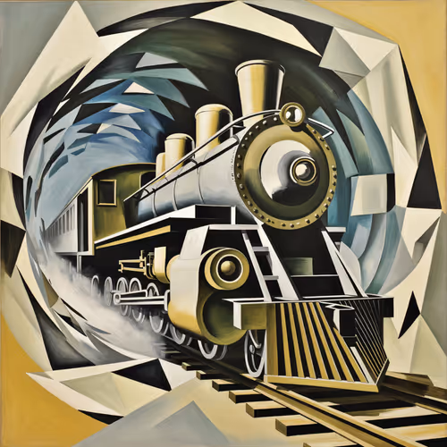Cubist Trains
