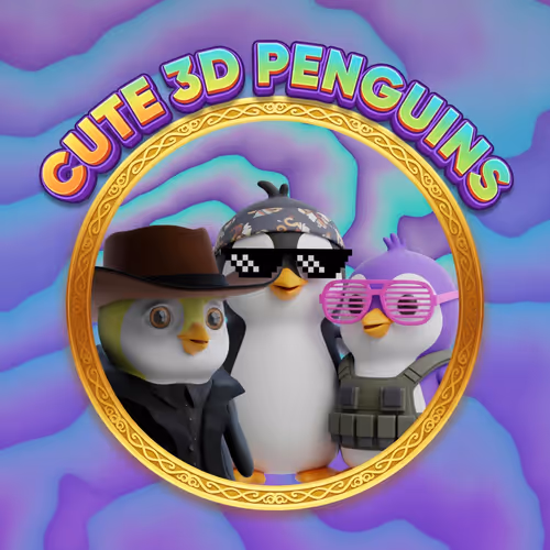 Cute 3D Penguins