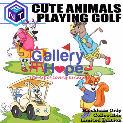Cute Animals Playing Golf Official NFTs