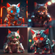 Cute cyber robot cat